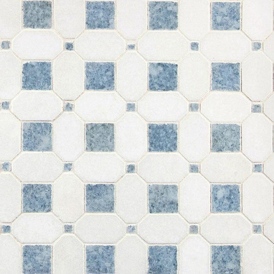 MSI Azula Hatchwork 12" x 12" Polished Marble Mosaic Tile