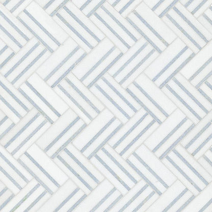 MSI Azula Linea 10.5" x 10.25" Polished Marble Mosaic Tile