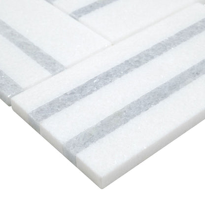 MSI Azula Linea 10.5" x 10.25" Polished Marble Mosaic Tile