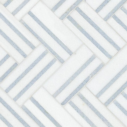 MSI Azula Linea 10.5" x 10.25" Polished Marble Mosaic Tile