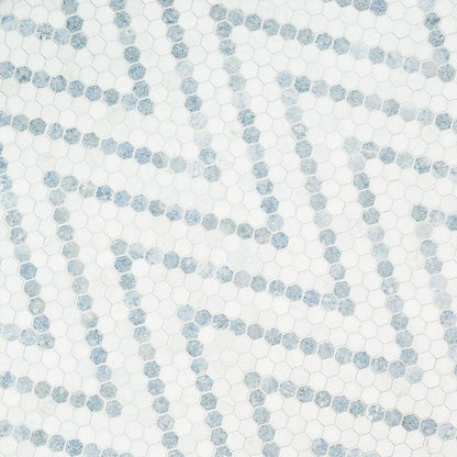 MSI Azula Sazi (1" x 1" Hexagon Pieces) 12.25" x 12.25" Polished Marble Mosaic Tile
