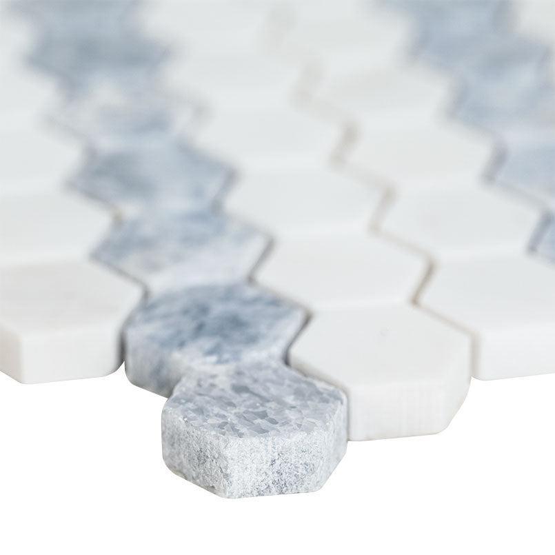 MSI Azula Sazi (1" x 1" Hexagon Pieces) 12.25" x 12.25" Polished Marble Mosaic Tile