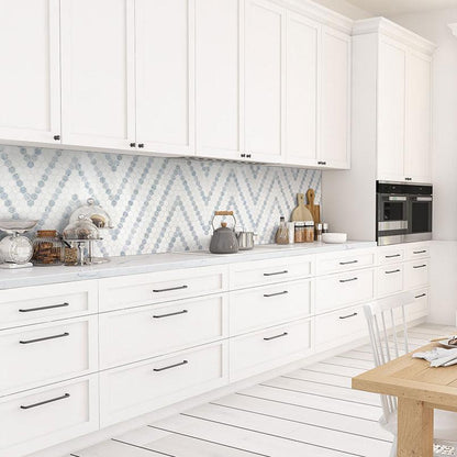 MSI Azula Sazi (1" x 1" Hexagon Pieces) 12.25" x 12.25" Polished Marble Mosaic Tile