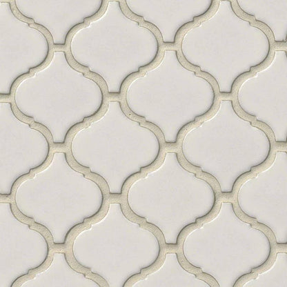 MSI Bianco Arabesque 10.25" x 10.25" Polished Porcelain Mosaic Tile