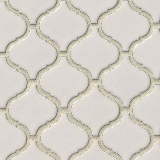 MSI Bianco Arabesque 10.25" x 10.25" Polished Porcelain Mosaic Tile