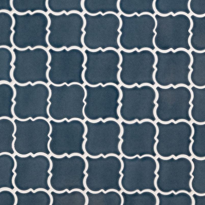 MSI Blue Bay Arabesque 13" x 13" Polished Ceramic Mosaic Tile