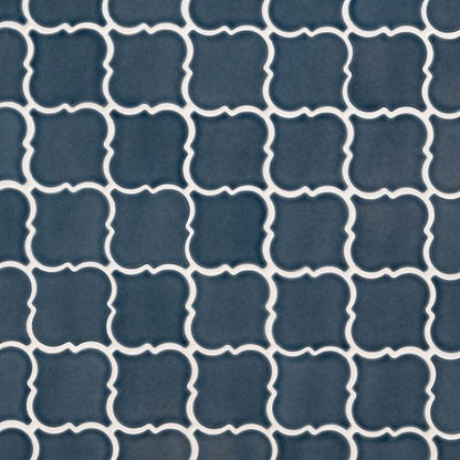 MSI Blue Bay Arabesque 13" x 13" Polished Ceramic Mosaic Tile