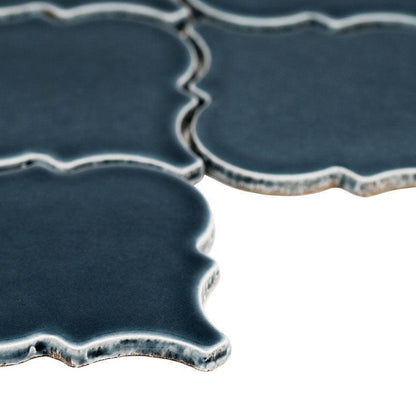 MSI Blue Bay Arabesque 13" x 13" Polished Ceramic Mosaic Tile