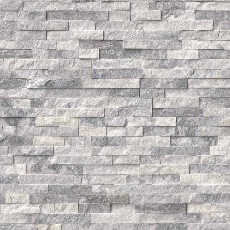 MSI Surfaces Alaska Gray 6" x 24" Marble Stacked Stone