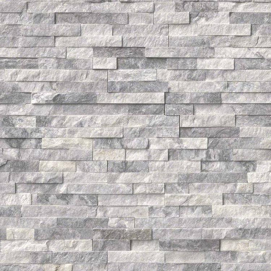 MSI Surfaces Alaska Gray 6" x 24" Marble Stacked Stone