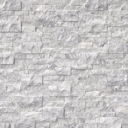 MSI Surfaces Arabescato Carrara 6" x 24" Marble Stacked Stone