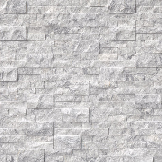 MSI Surfaces Arabescato Carrara 6" x 24" Marble Stacked Stone