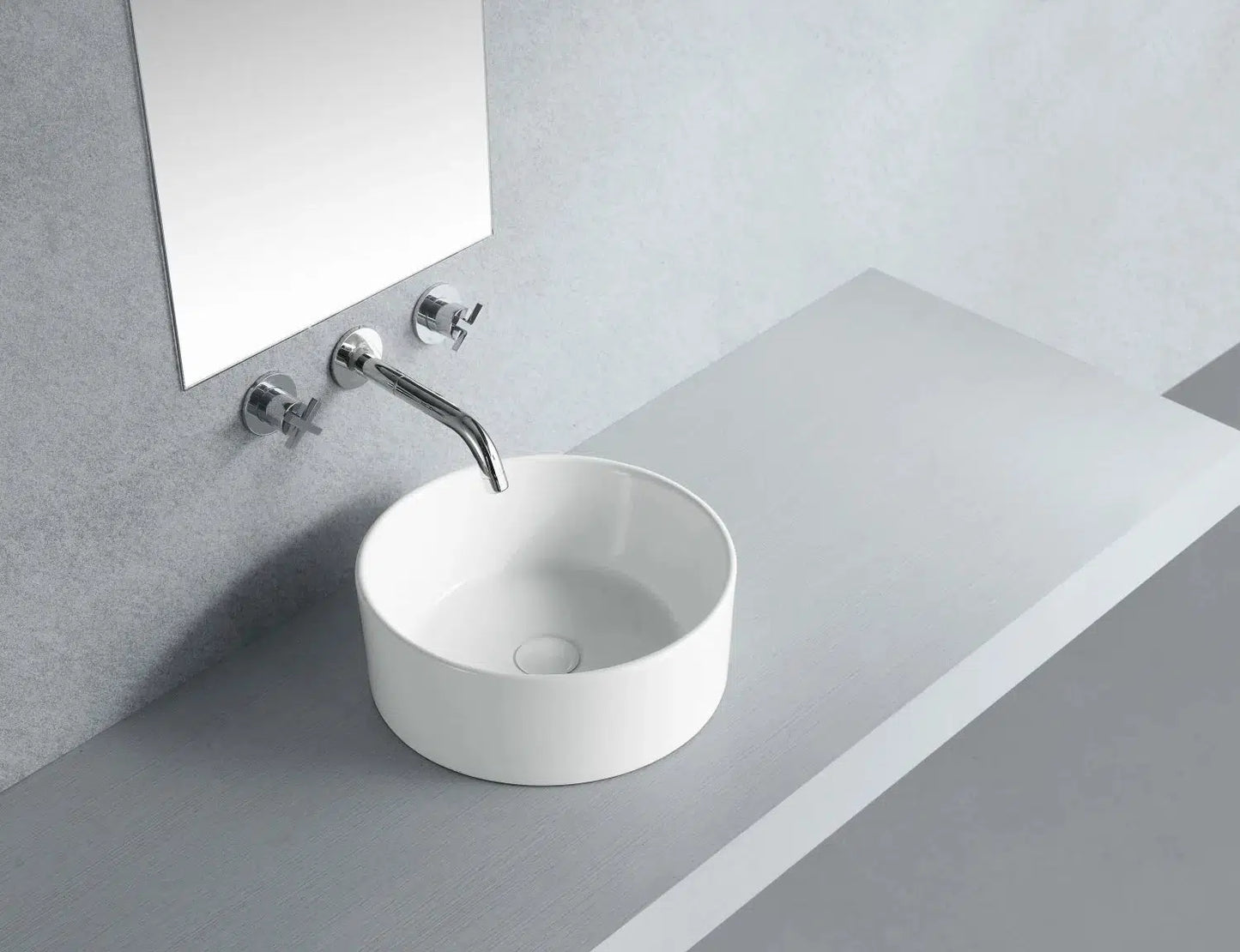 Park Round White Ceramic Vessel Sink