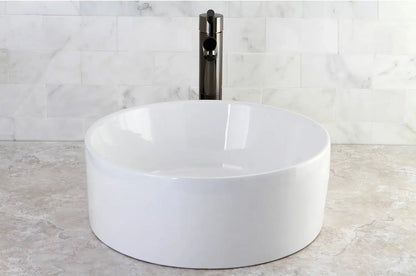 Park Round White Ceramic Vessel Sink