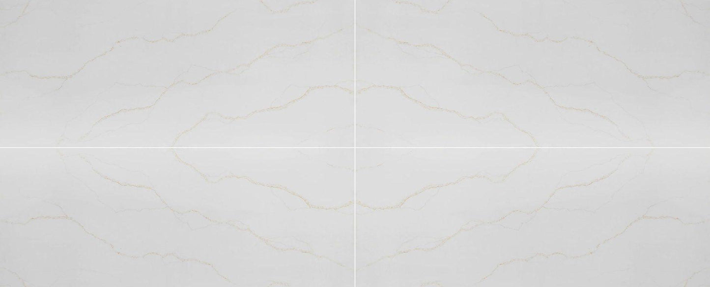 Raphael Stone Calacatta Gold Ultra Polished 126" x 63" Quartz Slab