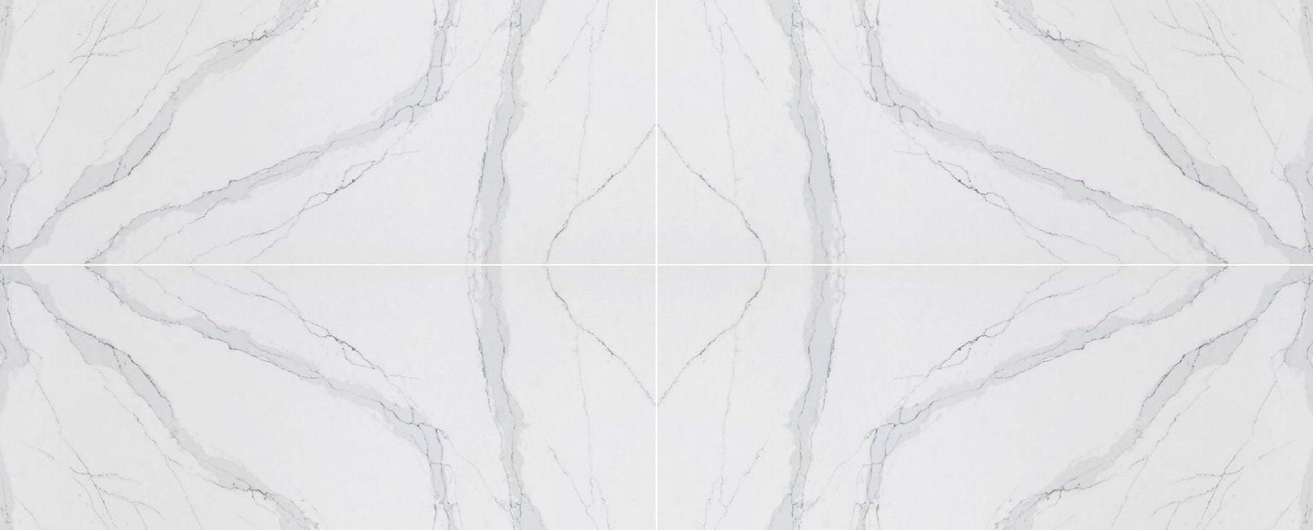 Raphael Stone Calacatta Luo Bookmatched Polished 126" x 63" Quartz Slab