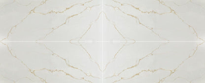 Raphael Stone Calacatta Palermo Bookmatched Polished 126" x 63" Quartz Slab