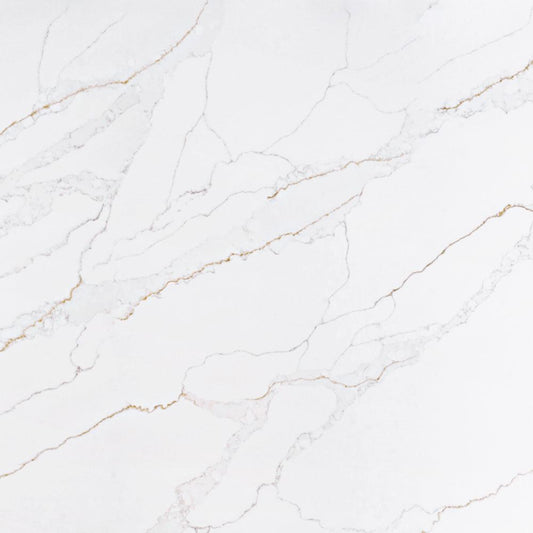 Raphael Stone Calacatta Romano Polished 126" x 63" Quartz Slab