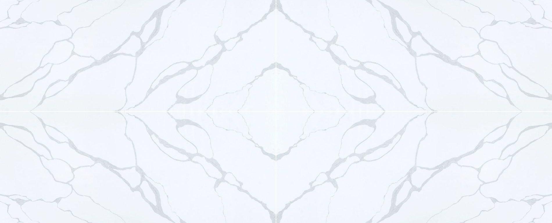 Raphael Stone Calacatta Supreme Bookmatched Polished 126" x 63" Quartz Slab