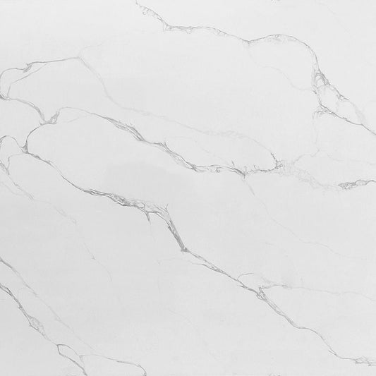 Raphael Stone Calacatta Venetian Bookmatched Polished 126" x 63" Quartz Slab