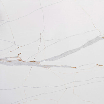 Raphael Stone Calcatta Ana Bookmatched Polished 126" x 63" Quartz Slab