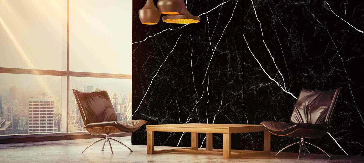 Raphael Stone Nero Marquina Matte/Polished Porcelain Tile