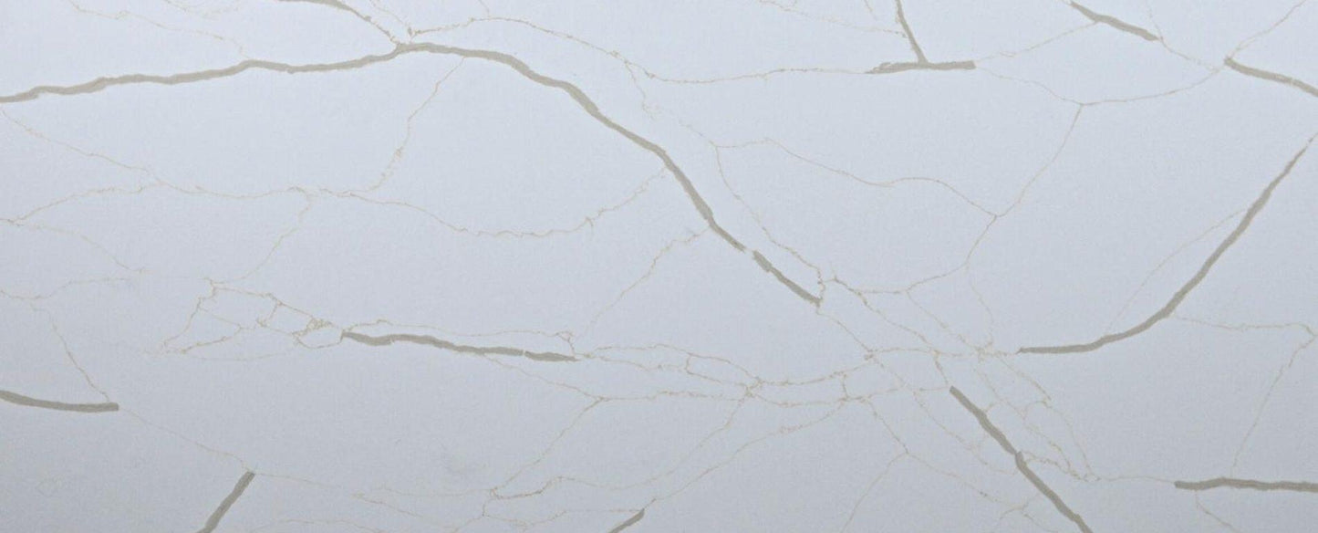 Raphael Stone Santana Gold Bookmatched Polished 126" x 63" Quartz Slab