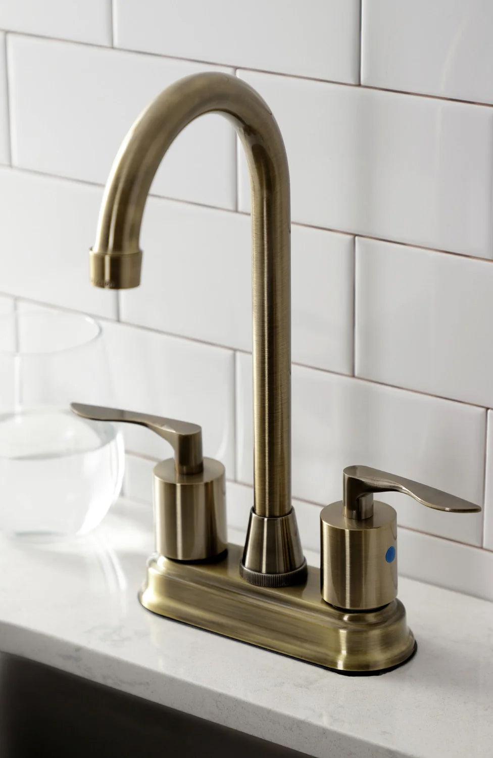 Serena Two-Handle 2-Hole Deck Mount Bar Faucet