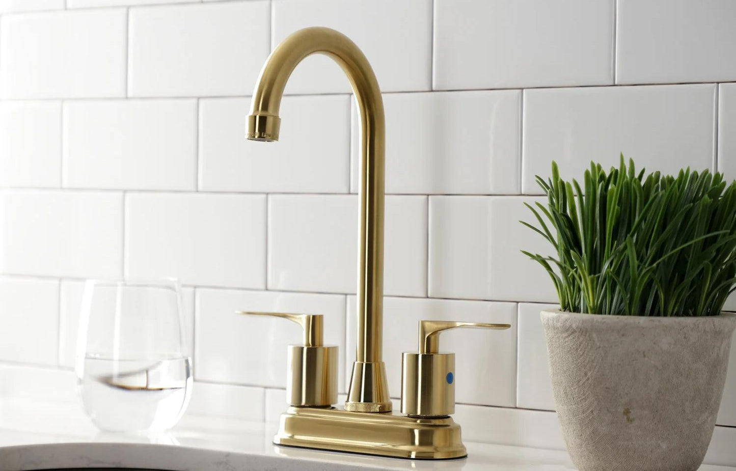 Serena Two-Handle 2-Hole Deck Mount Bar Faucet