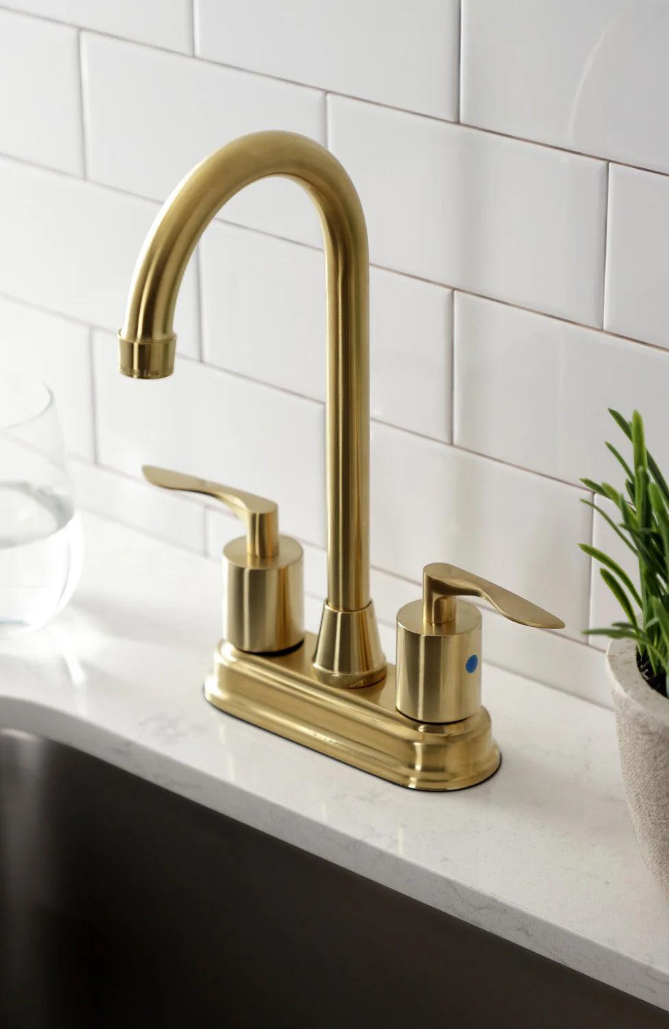 Serena Two-Handle 2-Hole Deck Mount Bar Faucet