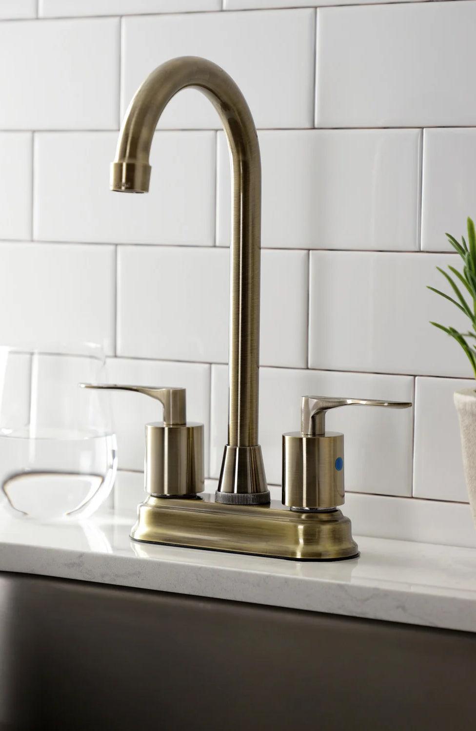 Serena Two-Handle 2-Hole Deck Mount Bar Faucet