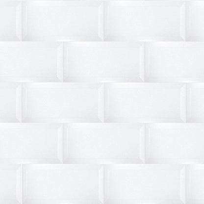 Siena Decor Bisel Brillo Collection Bianco 4" x 8" Polished Porcelain Subway Tile