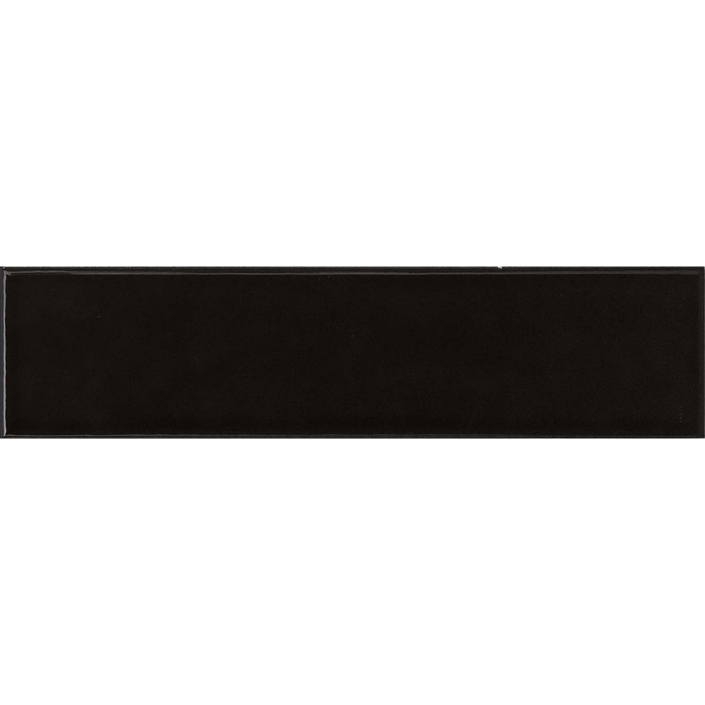 Siena Decor Bubble Collection Black 3" x 12" Polished Porcelain Subway Tile