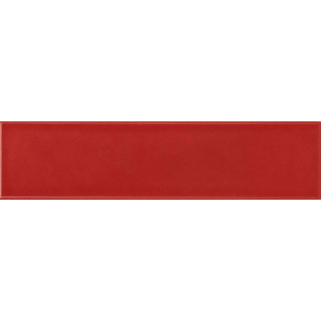 Siena Decor Bubble Collection Red 3" x 12" Polished Porcelain Subway Tile