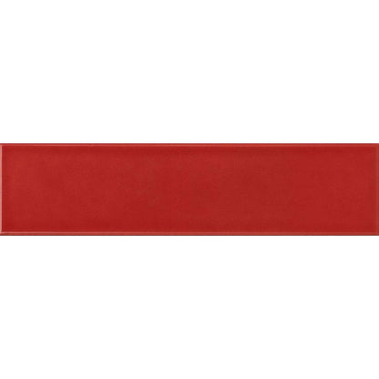 Siena Decor Bubble Collection Red 3" x 12" Polished Porcelain Subway Tile