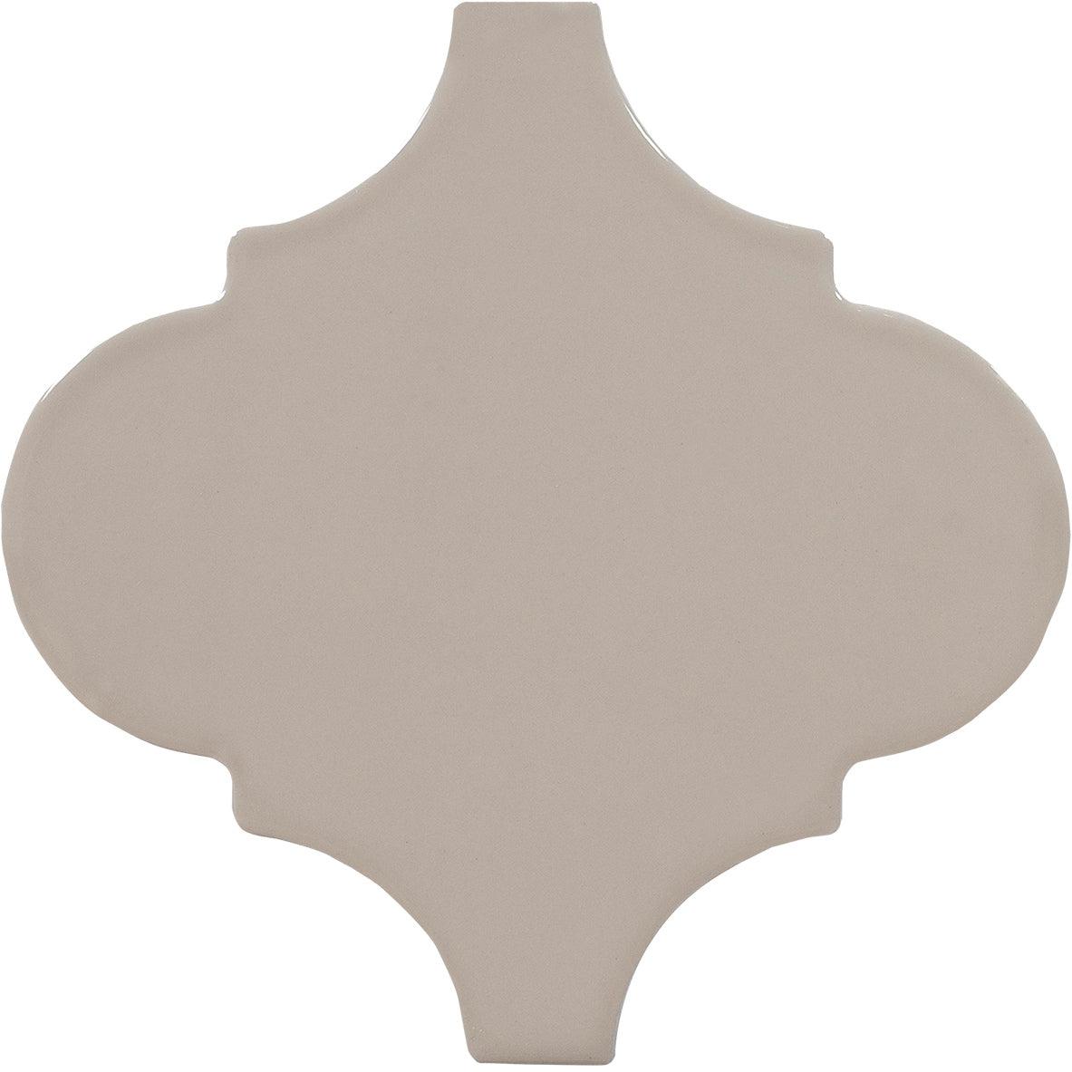 Siena Decor Camber Collection Taupe 7" x 7" Polished Porcelain Decorative Tile