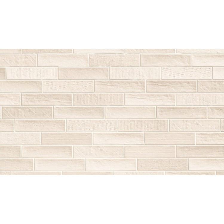 Siena Decor Chic Collection Cotton 2.5" x 10" Polished/Matte Porcelain Subway Tile