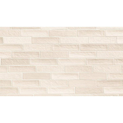 Siena Decor Chic Collection Cotton 2.5" x 10" Polished/Matte Porcelain Subway Tile