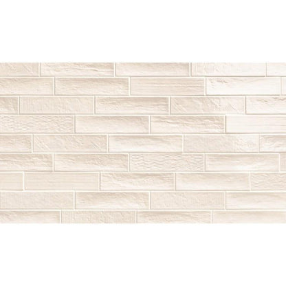 Siena Decor Chic Collection Cotton 2.5" x 10" Polished/Matte Porcelain Subway Tile