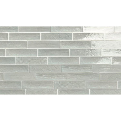 Siena Decor Chic Collection Sky 2.5" x 10" Polished/Matte Porcelain Subway Tile