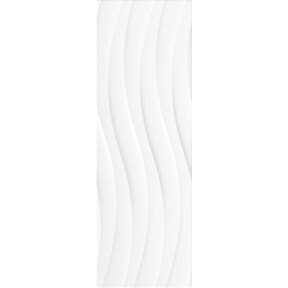 Siena Decor Colorgloss Collection White Bend 10" x 30" Porcelain Tile