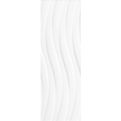 Siena Decor Colorgloss Collection White Bend 10" x 30" Porcelain Tile