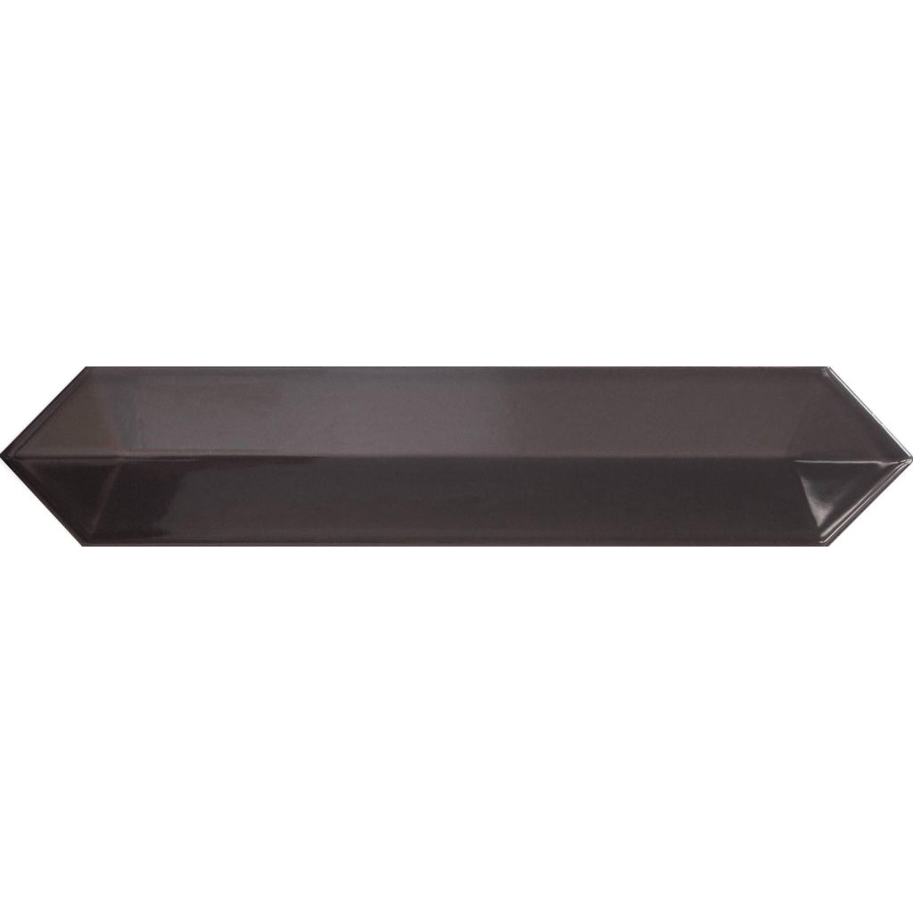 Siena Decor Dimsey Collection Anthracite 3D 2.6" x 13" Polished Porcelain Decorative Subway Tile