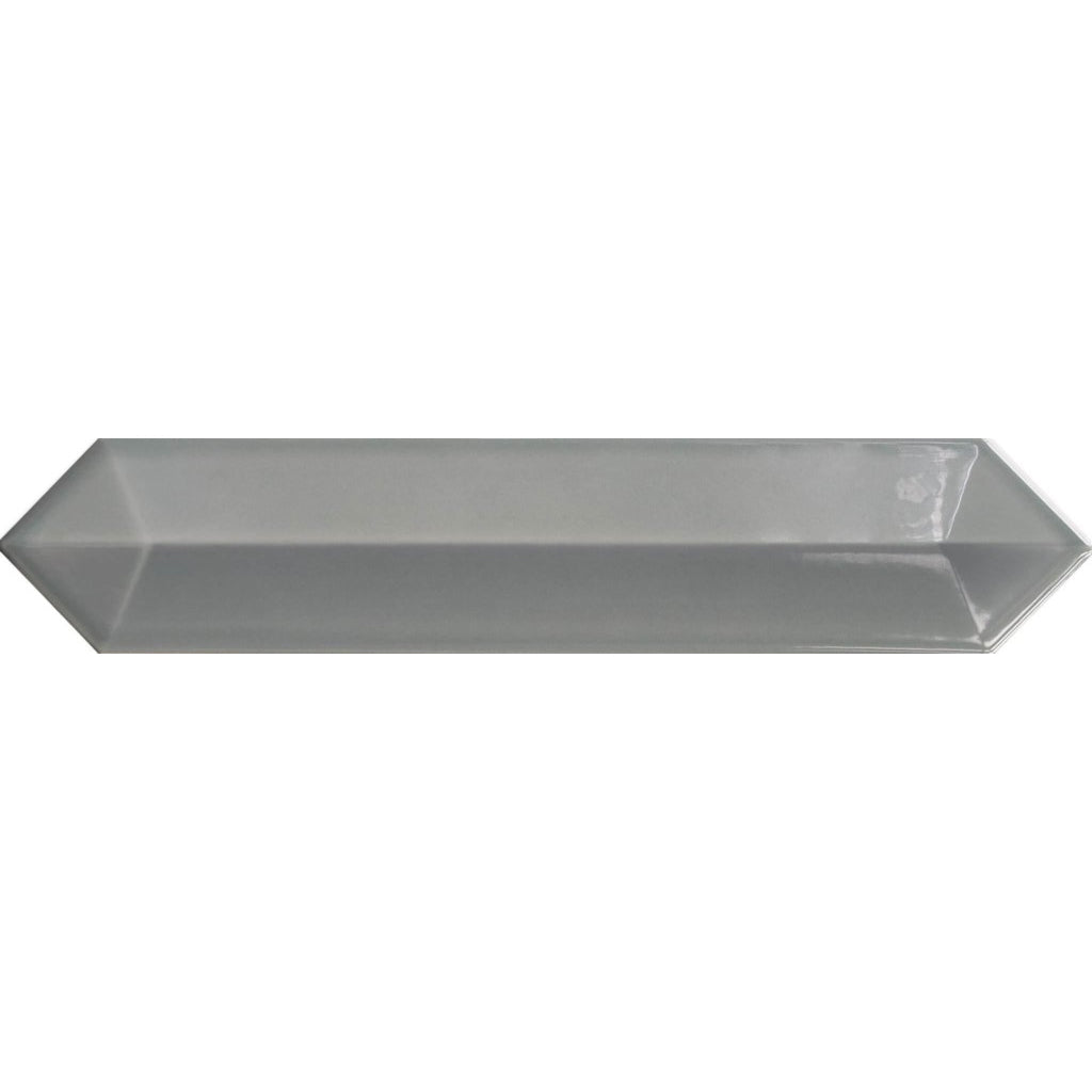 Siena Decor Dimsey Collection Grey 3D 2.6" x 13" Polished Porcelain Decorative Subway Tile