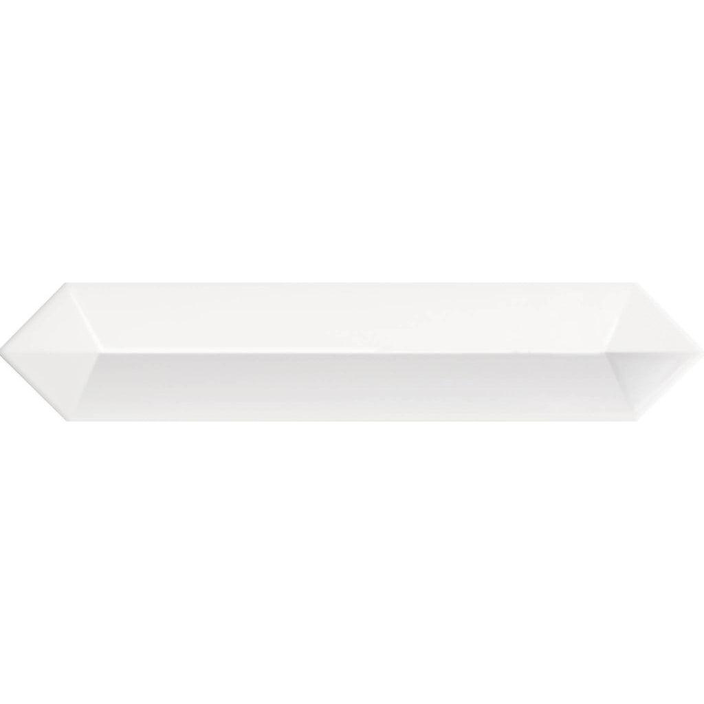 Siena Decor Dimsey Collection White 3D 2.6" x 13" Polished Porcelain Decorative Subway Tile