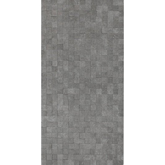 Siena Decor Saverne Collection Black 12" x 24" Matte Decorative Porcelain Tile