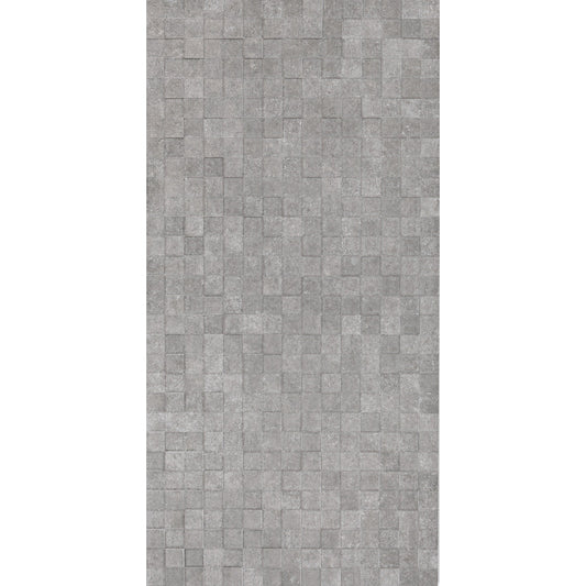 Siena Decor Saverne Collection Grey 12" x 24" Matte Decorative Porcelain Tile