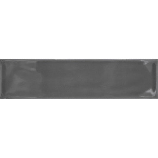 Siena Decor Selkis Collection Charcoal 3" x 12" Polished Porcelain Decorative Subway Tile