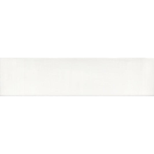 Siena Decor Selkis Collection White 3" x 12" Polished Porcelain Decorative Subway Tile