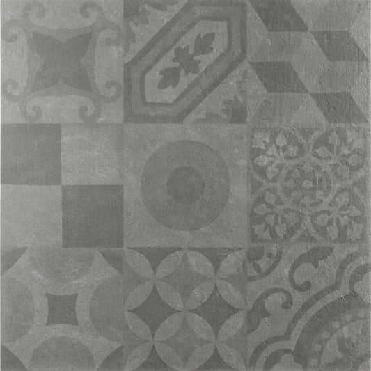 Siena Decor Torp Collection Gris 24" x 24" Matte Decorative Porcelain Tile